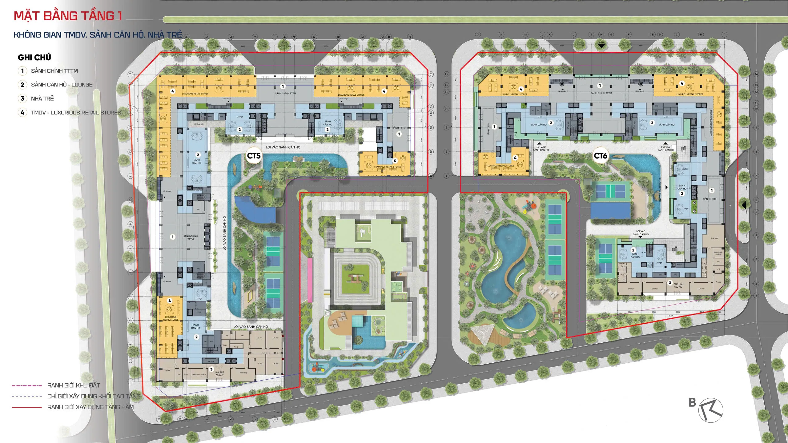 Tổng mặt bằng Noble Crystal Long Biên